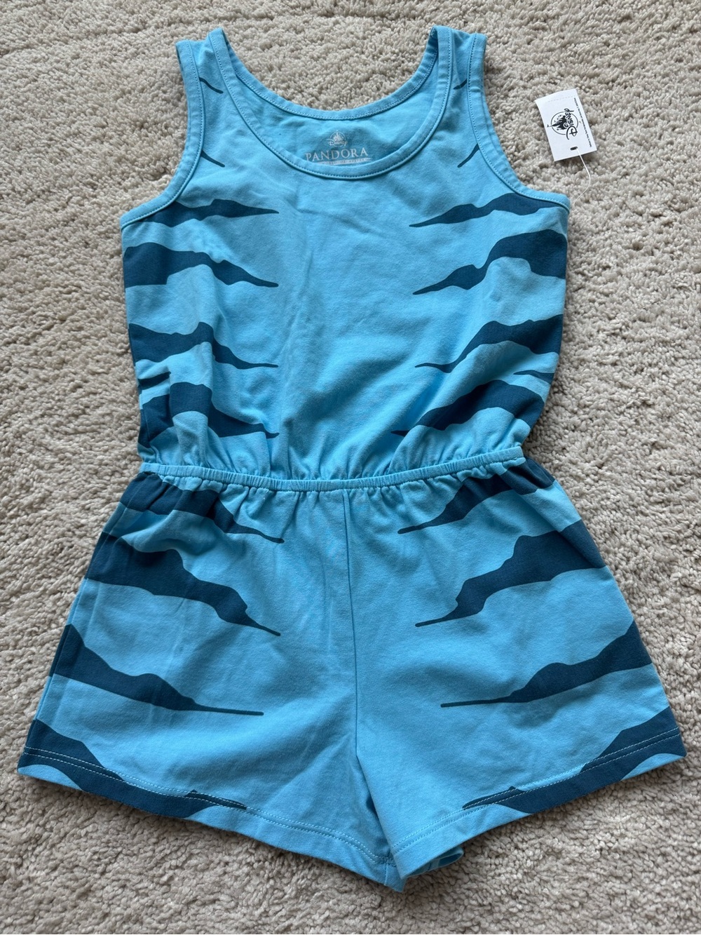 Pandora Disney Kids Blue Graphic Tank Romper